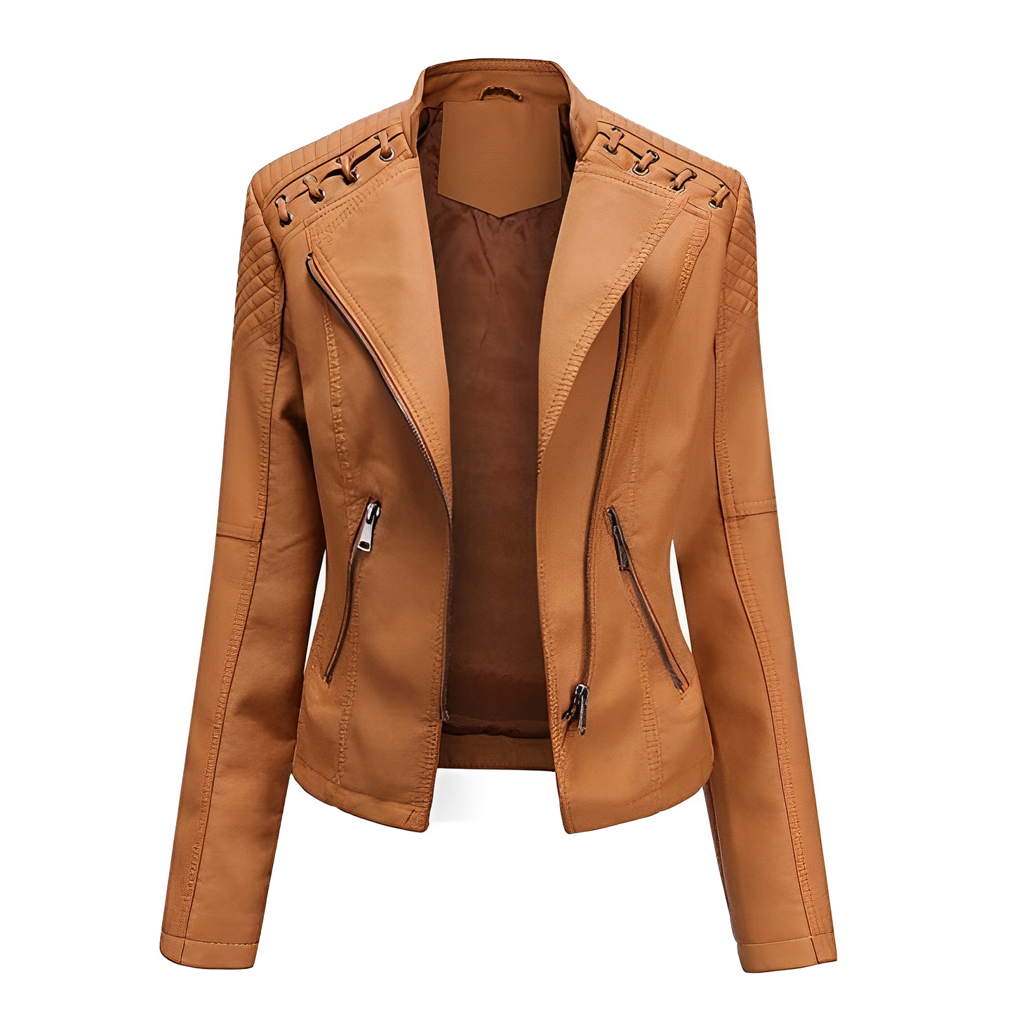 Guillermina | PU leather jacket with zipper