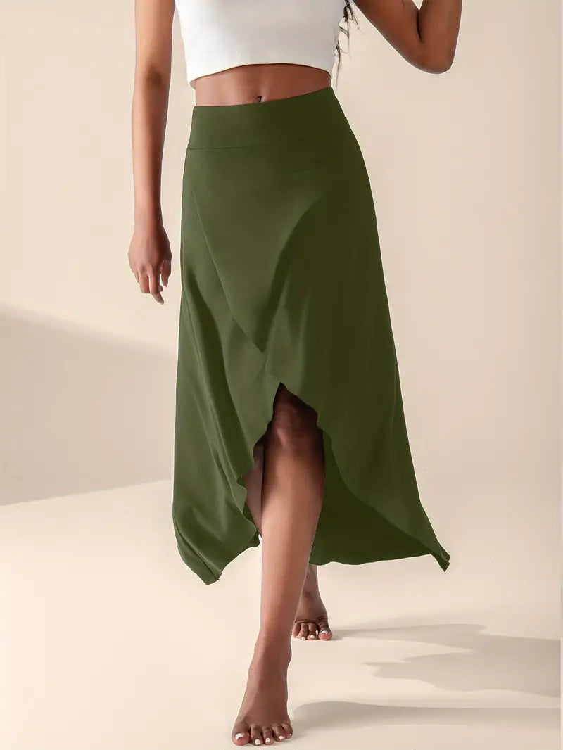 Luciana® | High Waist Slit Skirt With Pockets