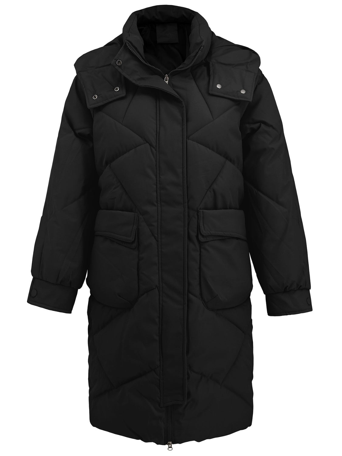 Avelina | Long-sleeved winter coat with hood and pockets