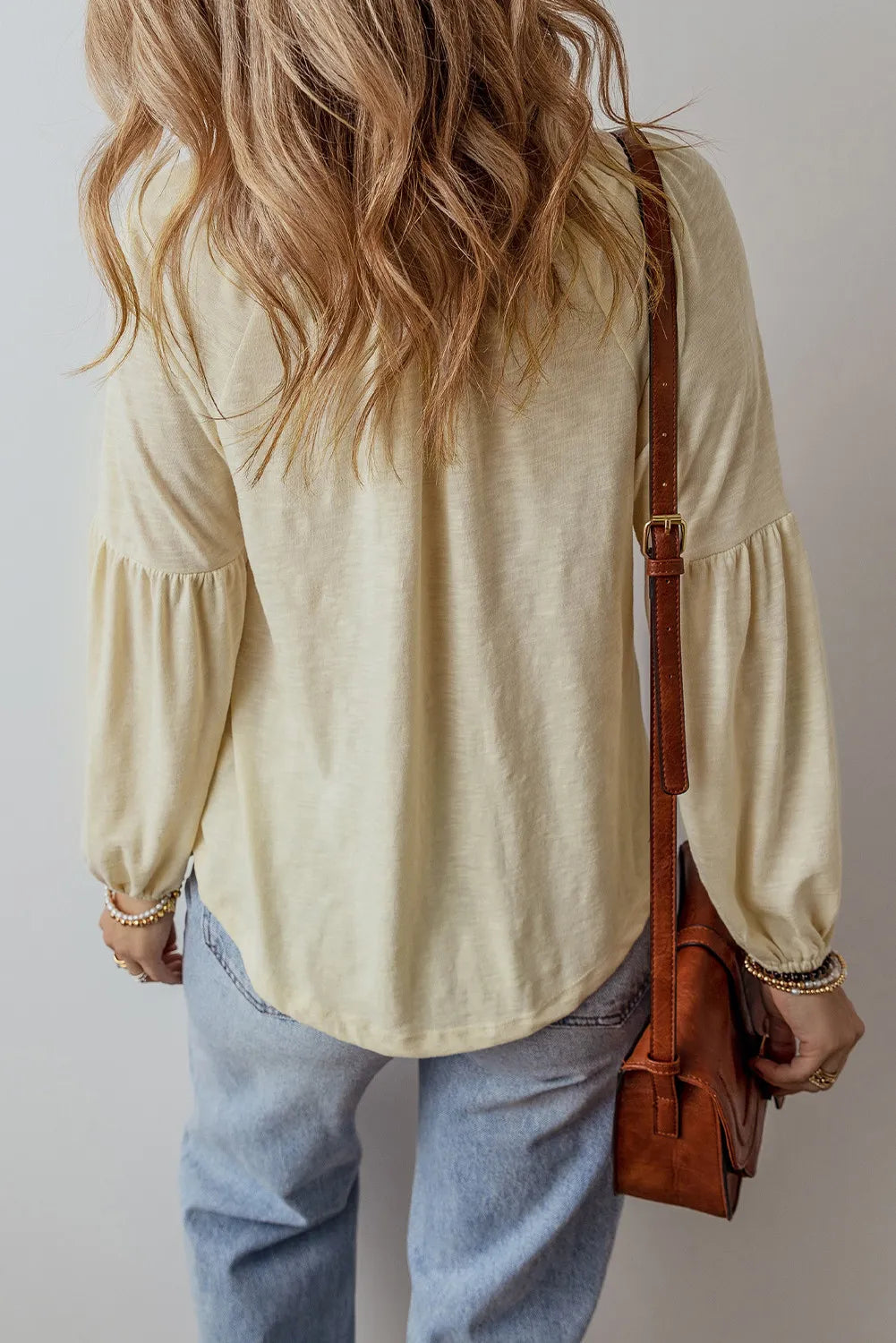 Leonie | Embroidered long sleeve blouse with notches