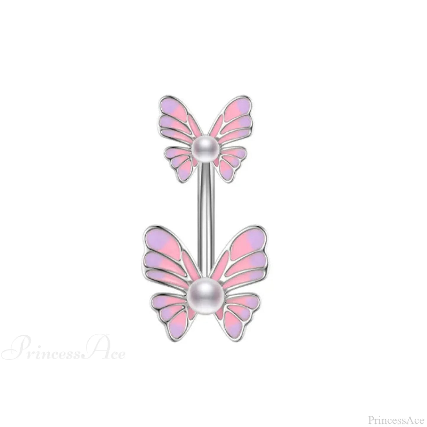 AB Butterfly Lunar Pink Gothic Belly Ring