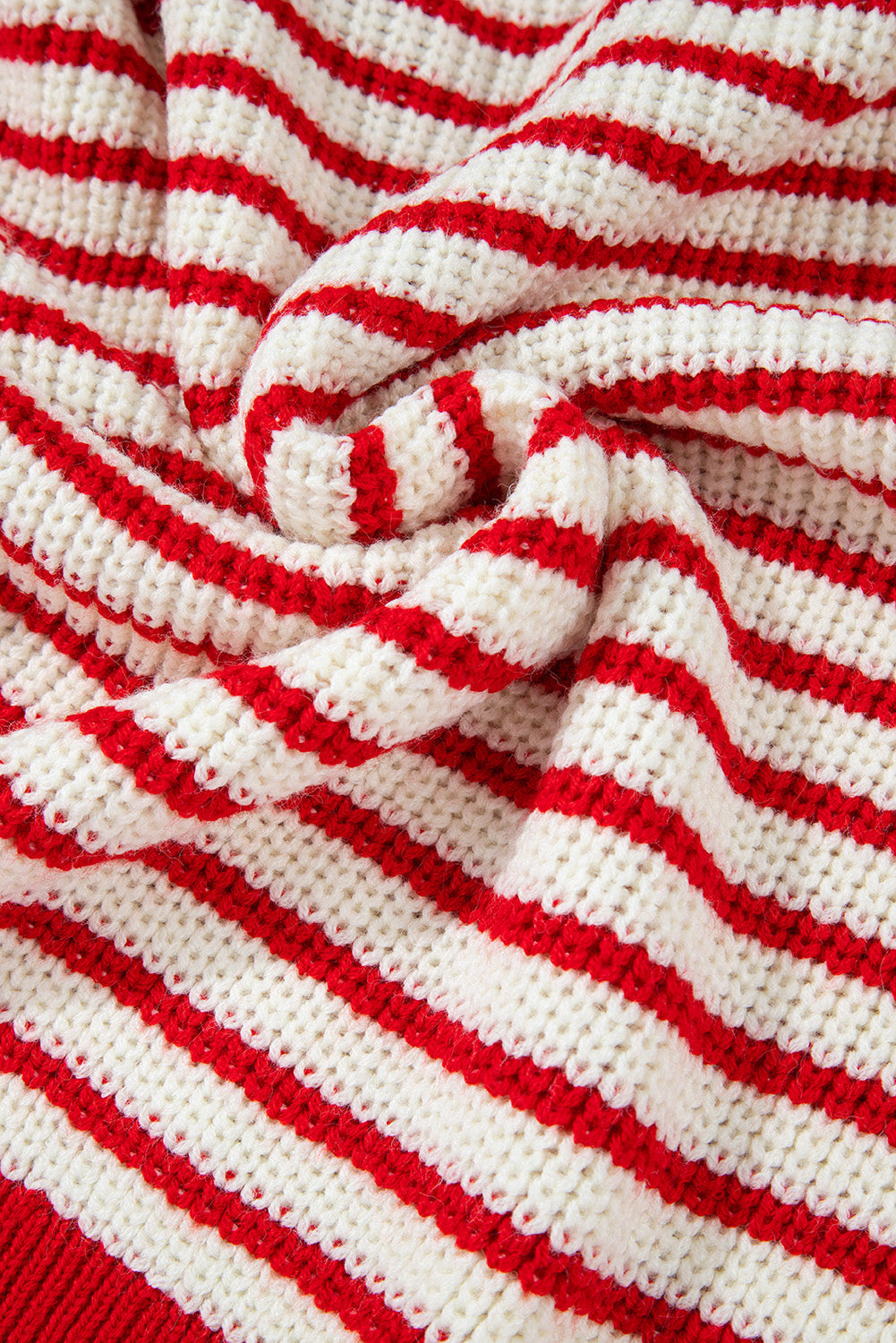 Lorena | Striped long-sleeved sweater with Johnny collar