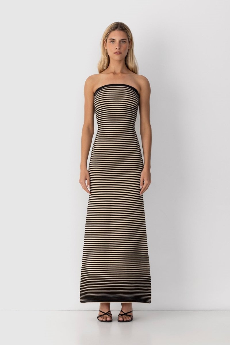Katia® | Sleeveless Maxi Dress In Striped Knit
