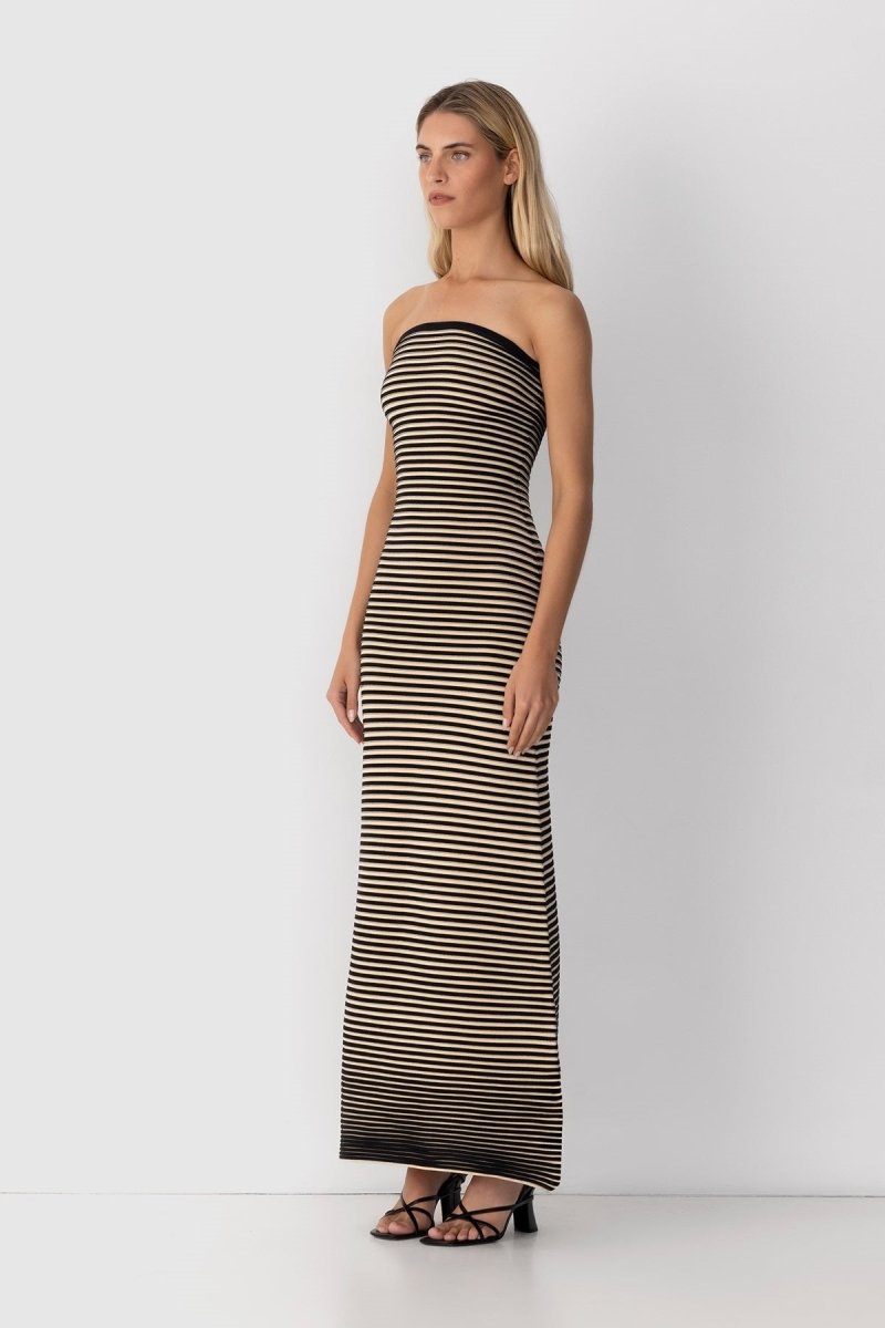 Katia® | Sleeveless Maxi Dress In Striped Knit
