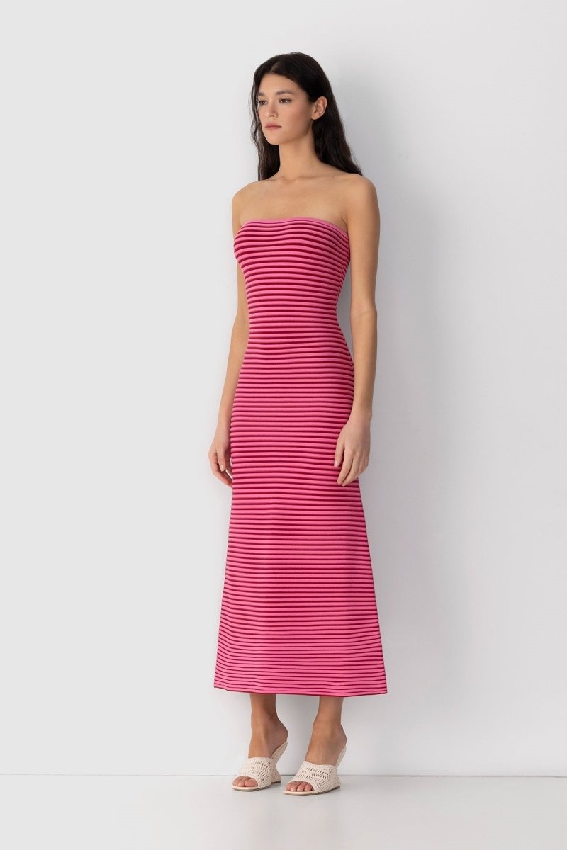 Susana® | Sleeveless Maxi Dress In Striped Knit
