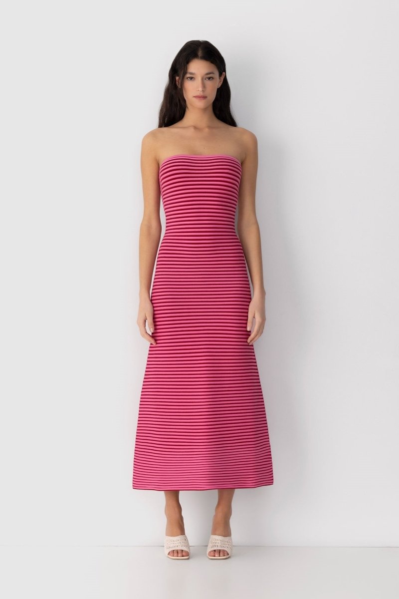 Susana® | Sleeveless Maxi Dress In Striped Knit
