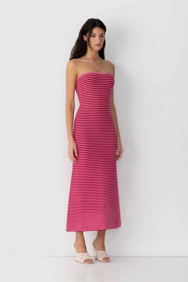 Susana® | Sleeveless Maxi Dress In Striped Knit