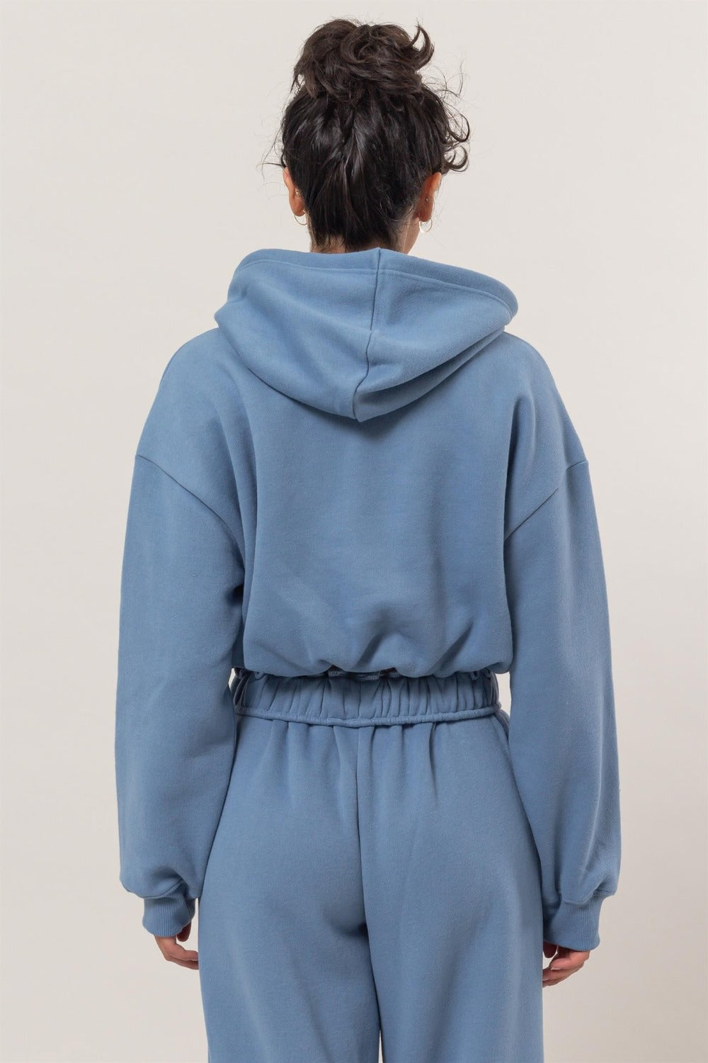 Martina | Cropped hoodie with bubble hem