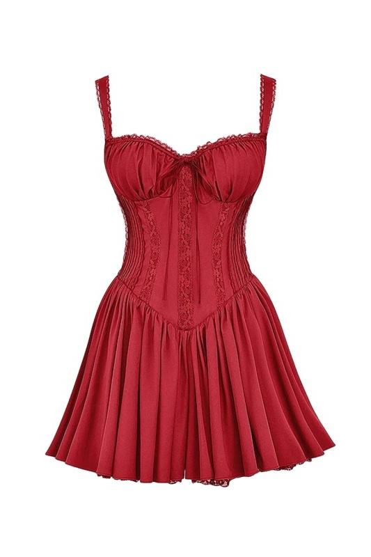 Mónica® | Lace Corset Mini Puff Dress
