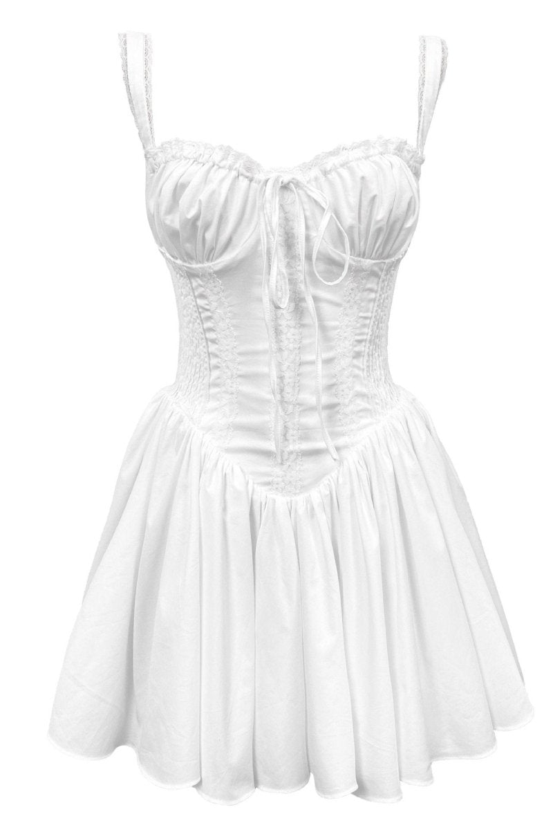 Mónica® | Lace Corset Mini Puff Dress