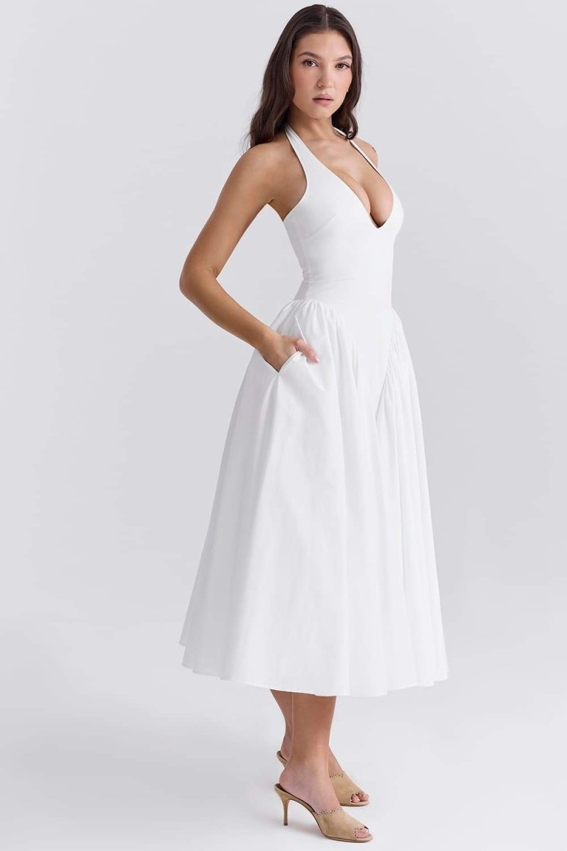 Wilma® | Halter Neck Midi Dress With Open Back