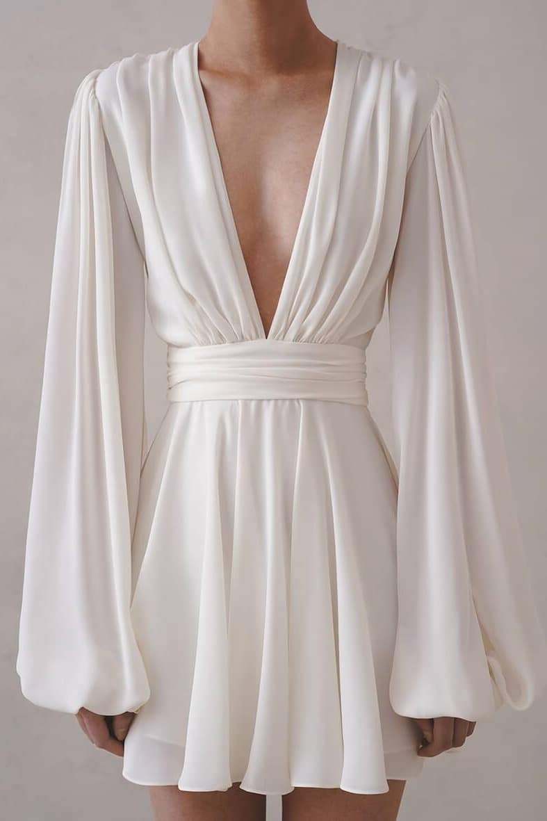Maricarmen® | Mini Dress With Deep V-Neck