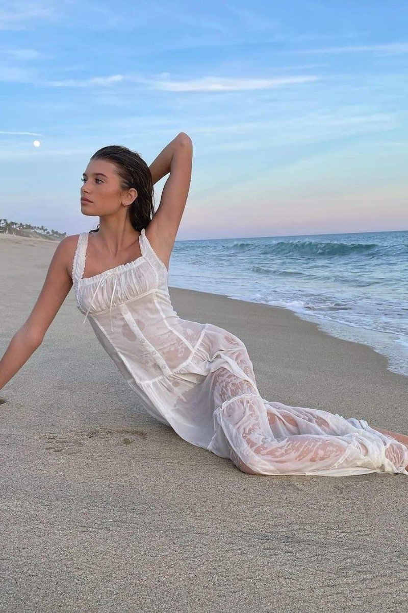 Luisa® | Semi-Sheer Maxi Dress With Ruffles