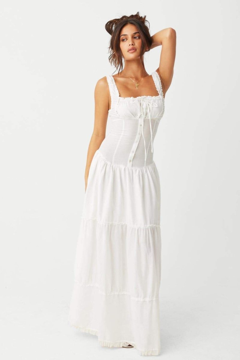 Luisa® | Semi-Sheer Maxi Dress With Ruffles