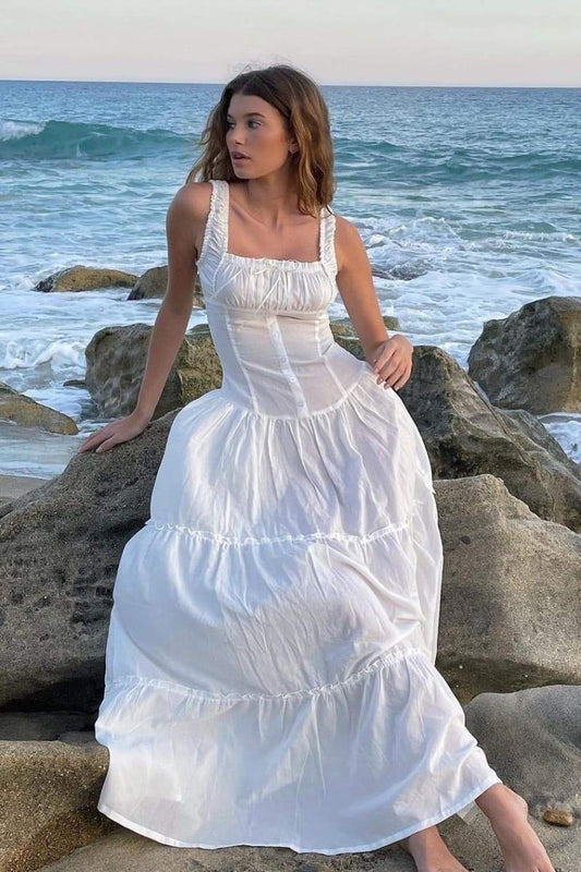Luisa® | Semi-Sheer Maxi Dress With Ruffles