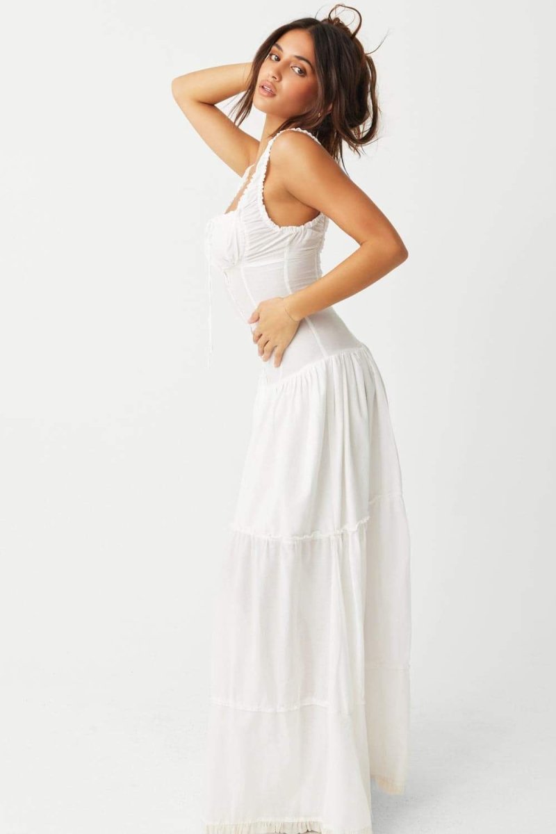 Luisa® | Semi-Sheer Maxi Dress With Ruffles
