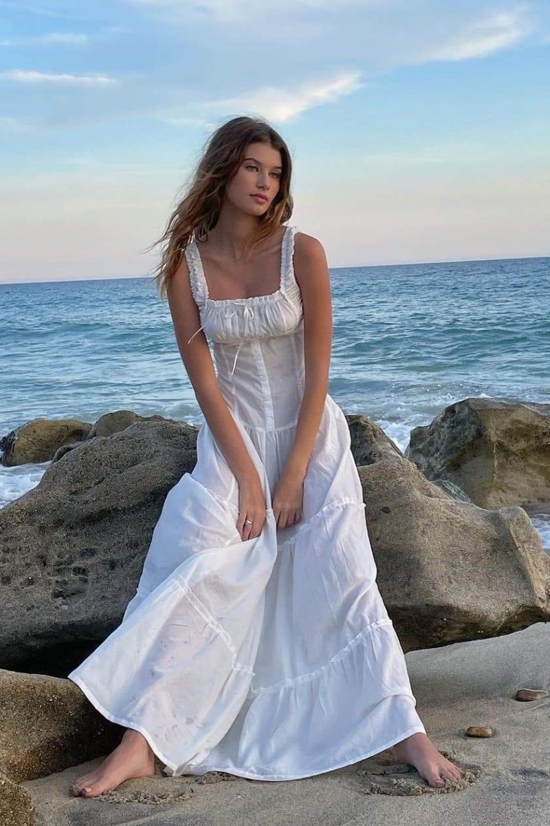 Julia® | Semi-Sheer Maxi Dress With Ruffles