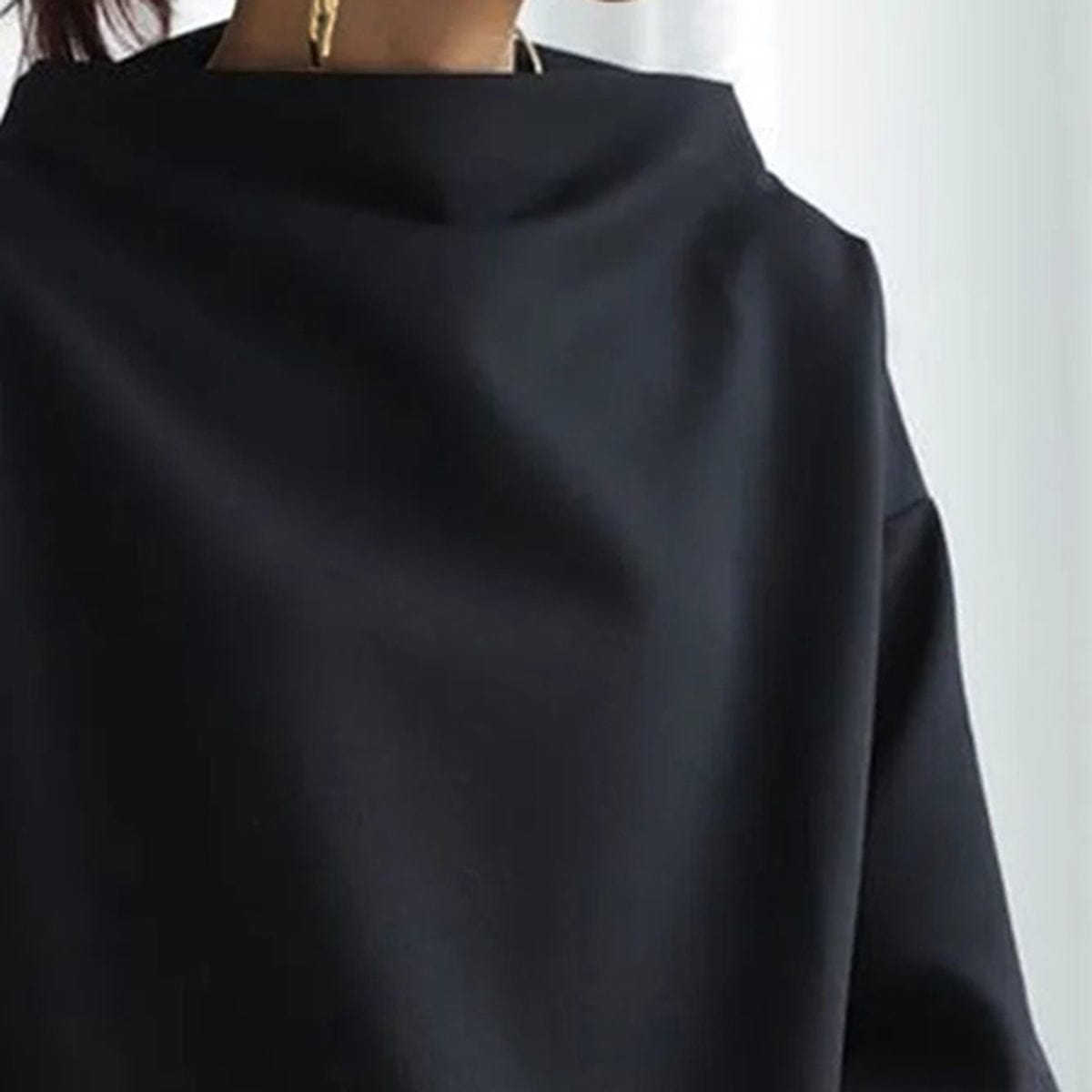 Angela | Women's Oversized Funnel Neck Top