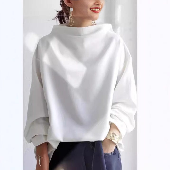Angela | Women's Oversized Funnel Neck Top