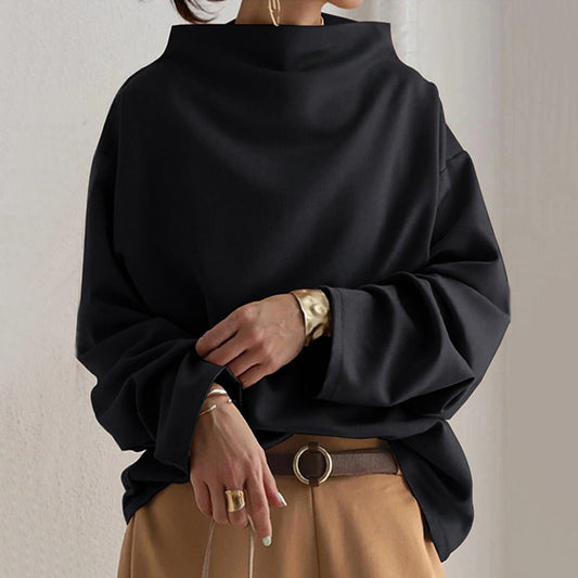 Angela | Women's Oversized Funnel Neck Top