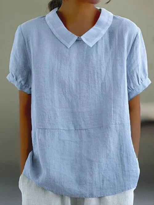Anne | Women's Peter Pan Collar Relaxed Fit Blouse