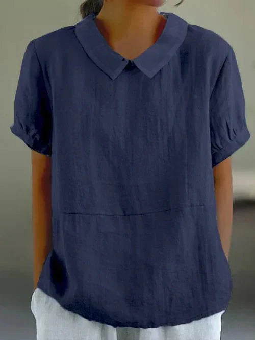 Anne | Women's Peter Pan Collar Relaxed Fit Blouse