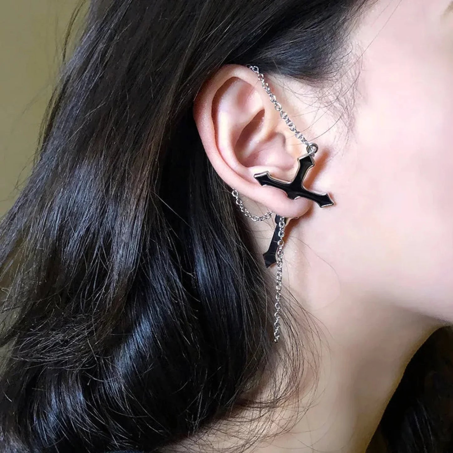 Antique Dim Gothic Blade Stiletto Earring