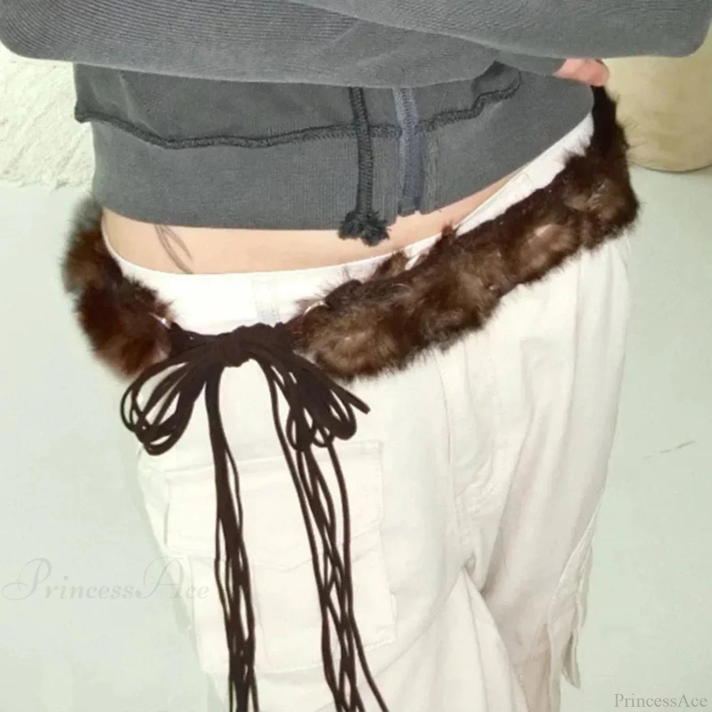 Antique Gothic Hairy Patchwork Bind Girdle