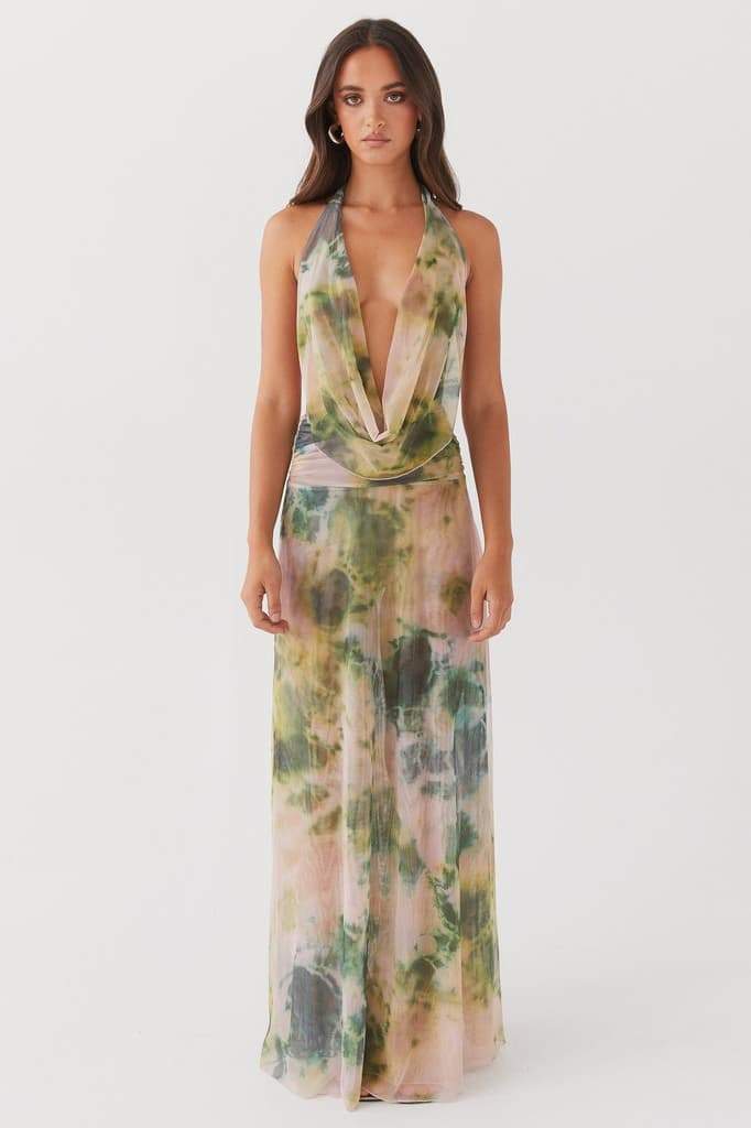 Marta® | Printed Halterneck Maxi Dress