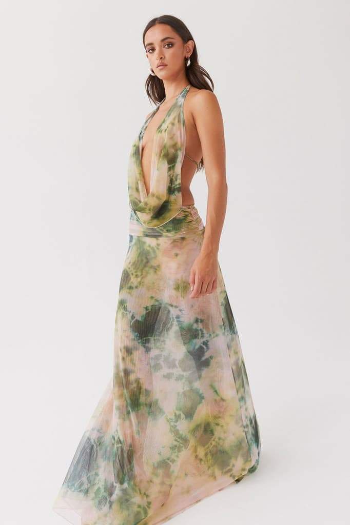 Petra® | Printed Halterneck Maxi Dress