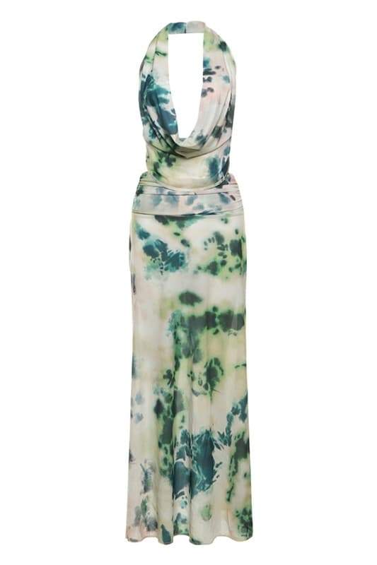 Marta® | Printed Halterneck Maxi Dress