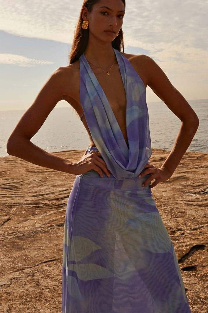 Petra® | Printed Halterneck Maxi Dress