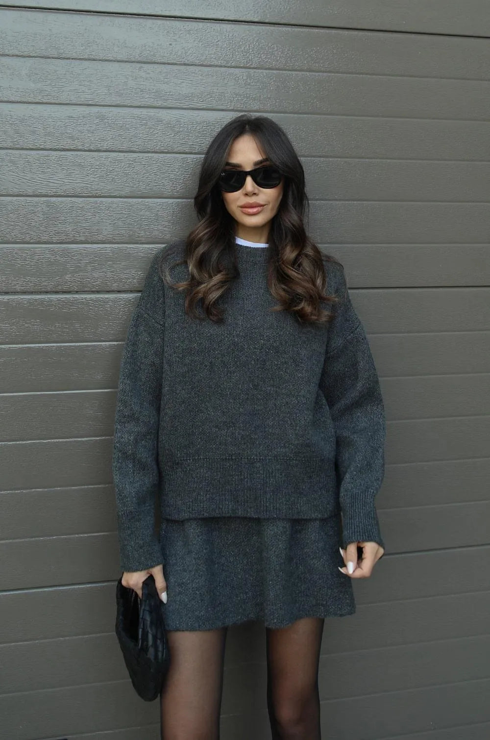 Elsa | Knitted skirt and top set