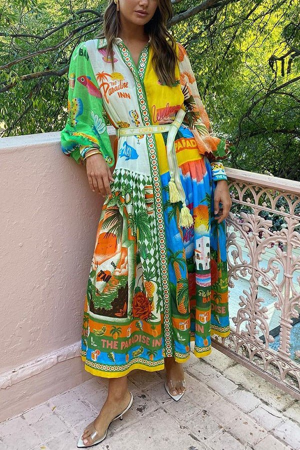 Victoria® | Printed long sleeve dress for women
