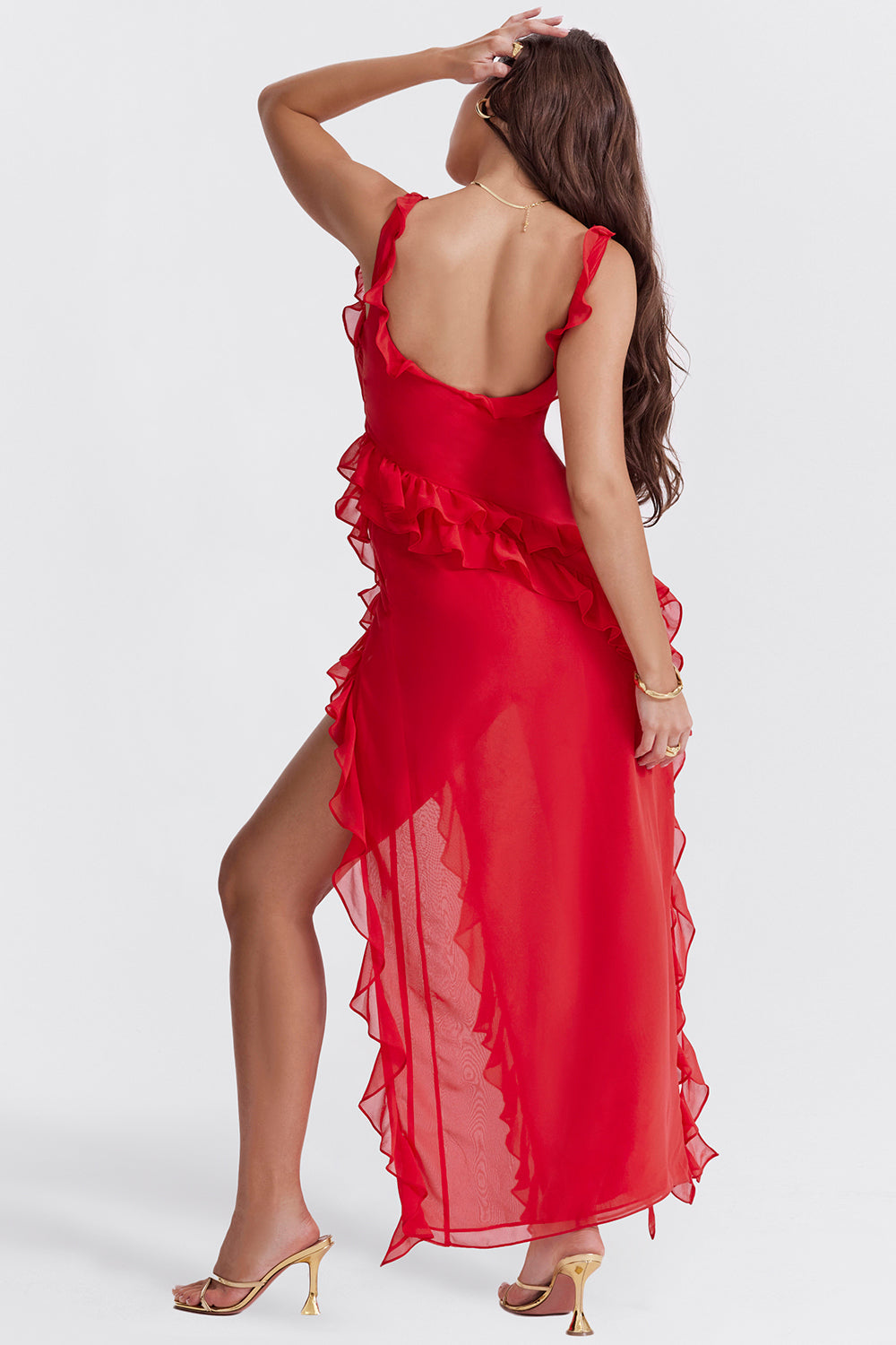 Pamela® | Elegant Long Dress With Ruffles