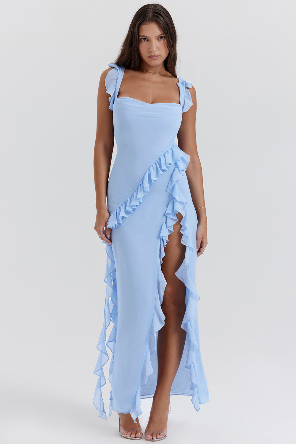 Pamela® | Elegant Long Dress With Ruffles