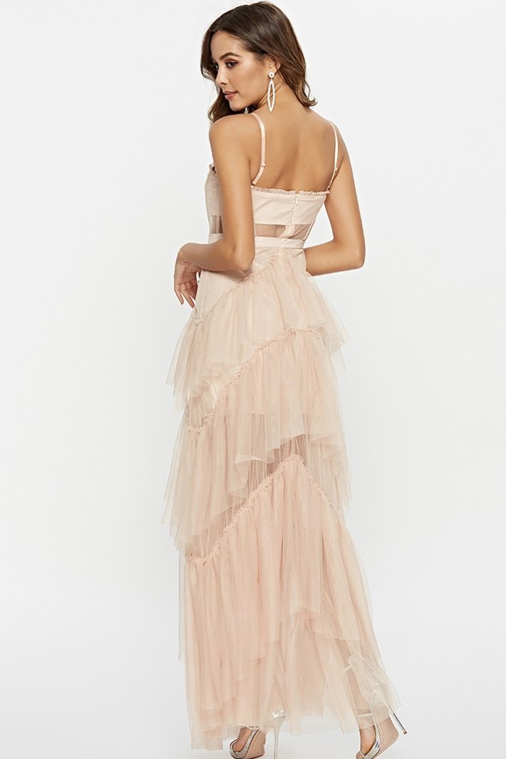 Karen® | Maxi Mesh Slip With Leather Corset