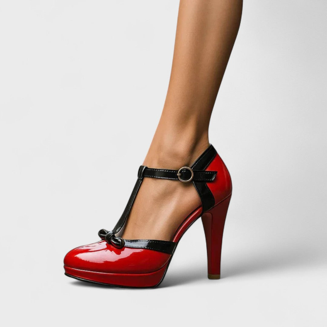 Hailey | Women Spring T-Strap Platform High Heels