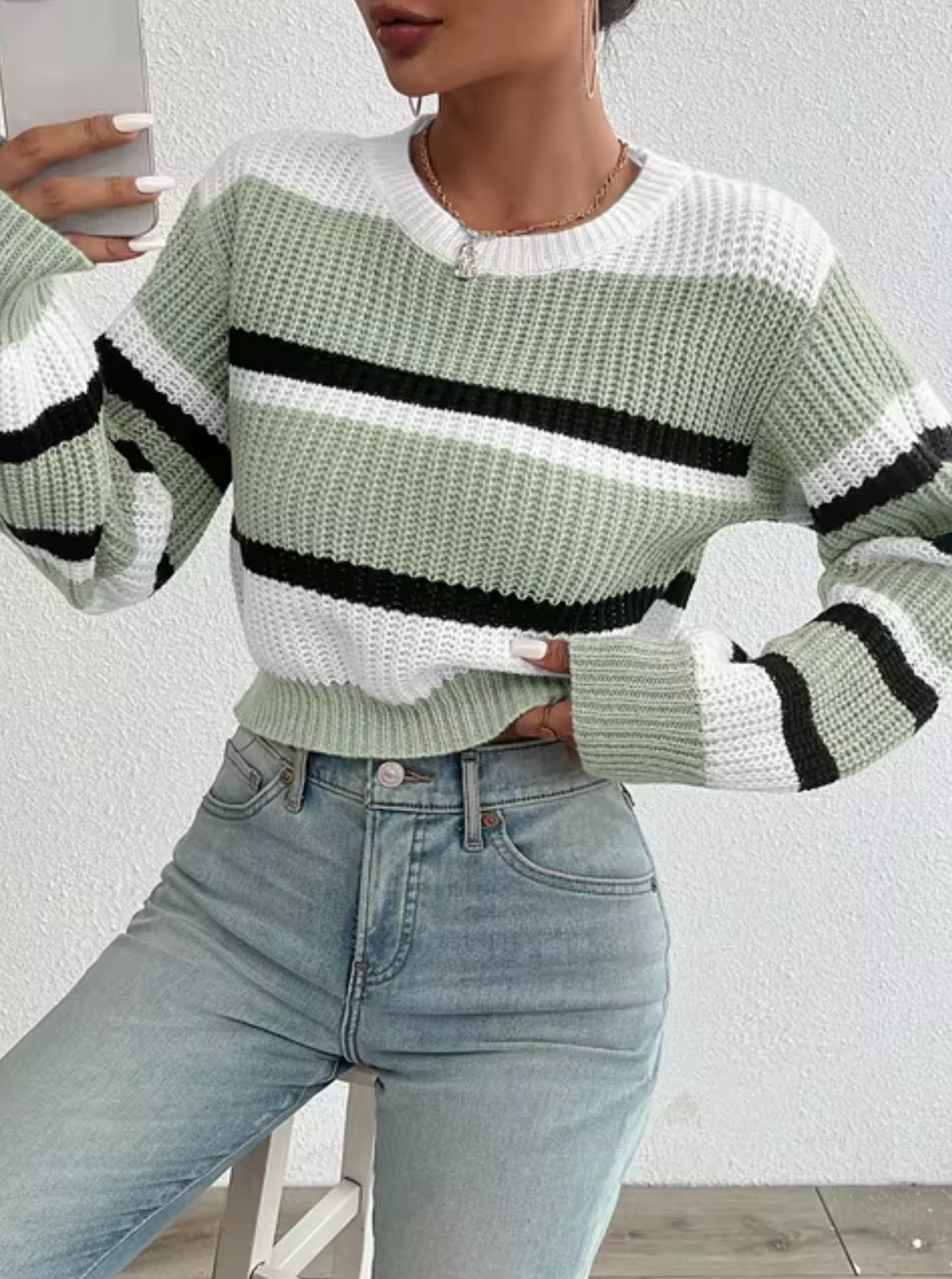 Ornella® | Short knitted sweater Azalea ��