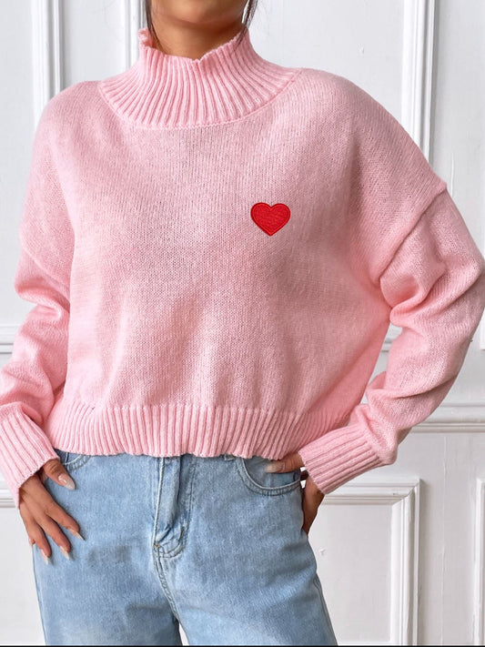 Alessa | Heart turtleneck with long sleeves