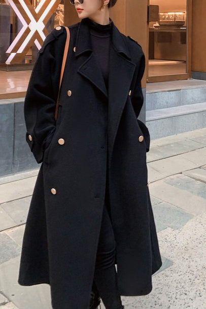 Oversized Double Breasted Overcoat