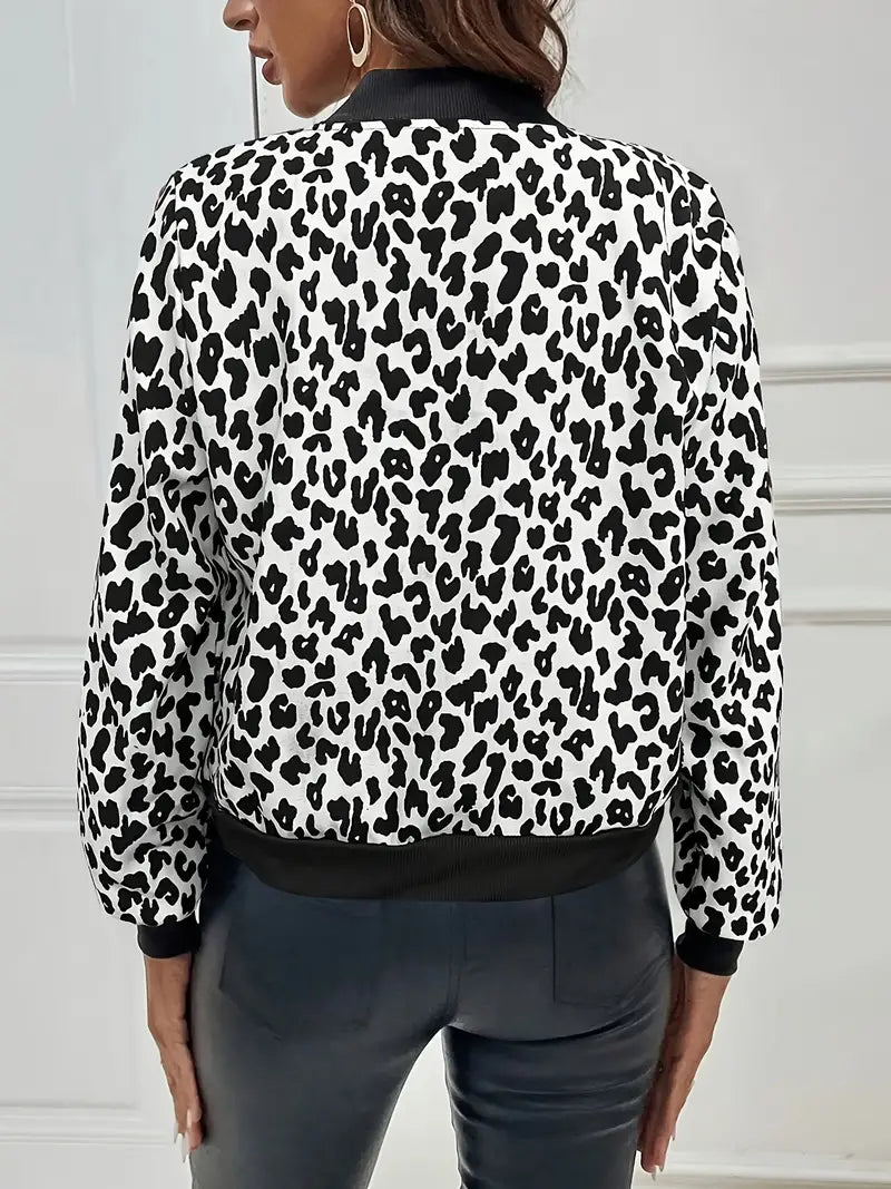 Magaly | Leopard print zip-up jacket