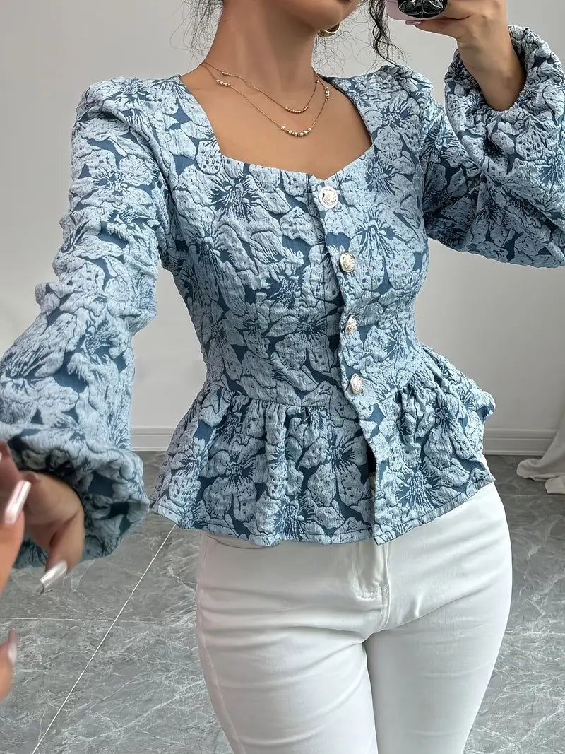 Agata® | Elegant Floral Print Blouse