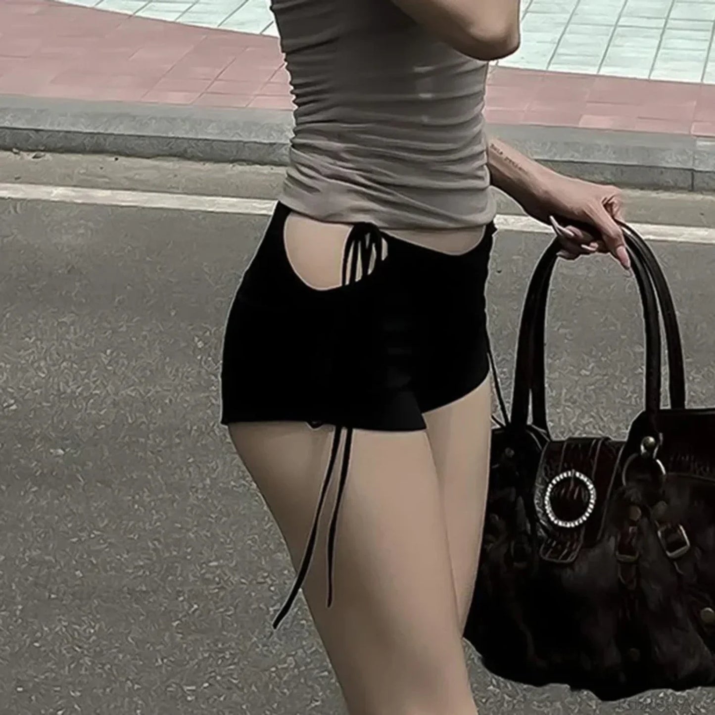 Bandage HolLow-Out Skinny Short