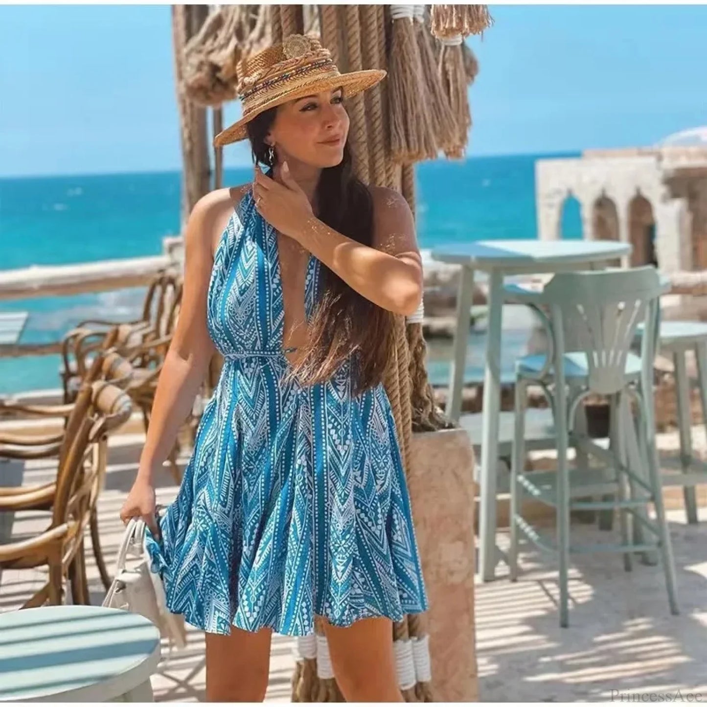 Bandage Sexy Off-Shoulder Boho Mini Dress