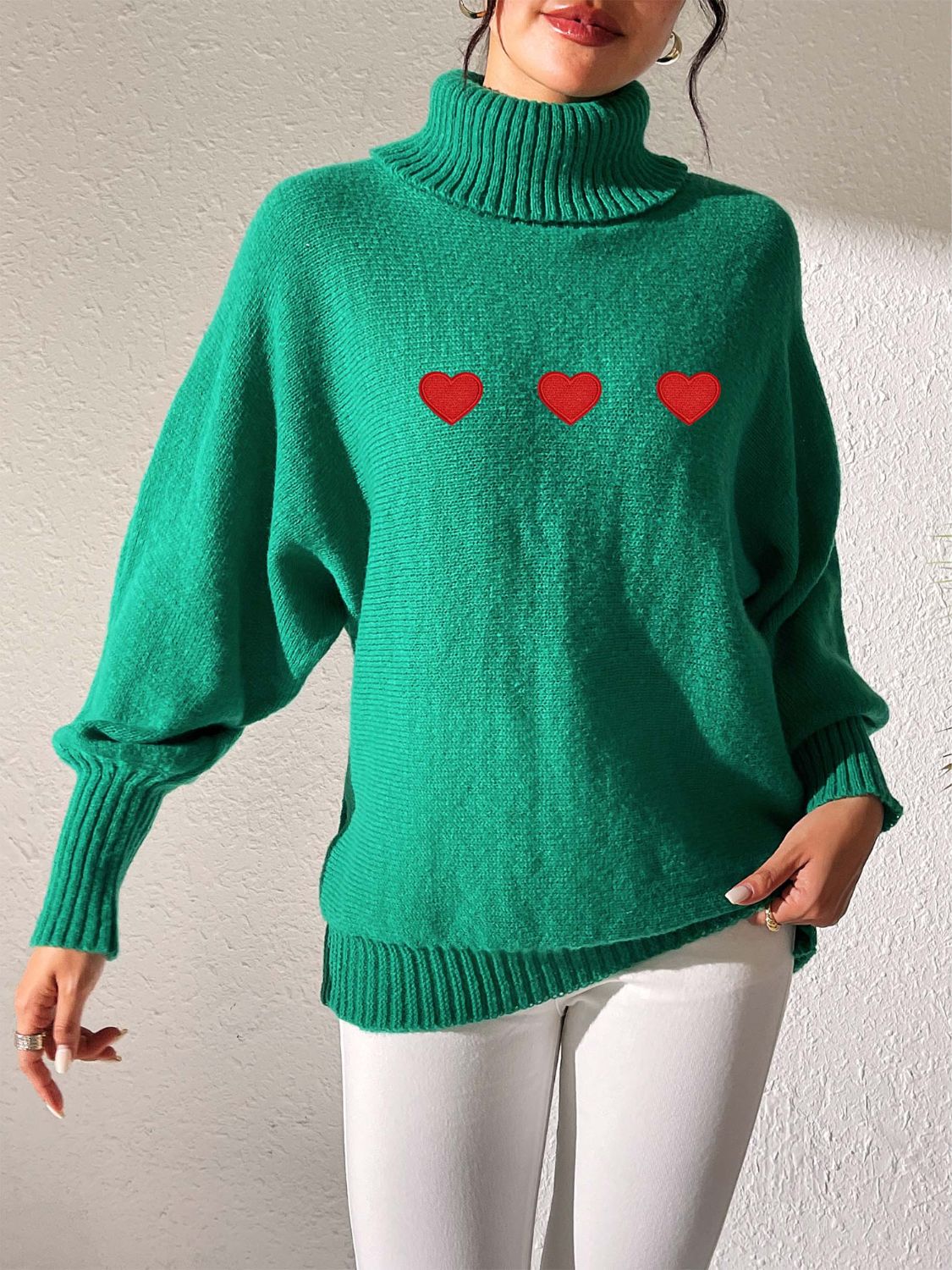 Monica | Heart turtleneck with long sleeves