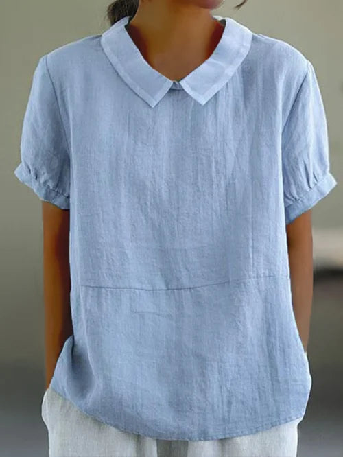Fernanda® | Top in cotton and lin de couleur union