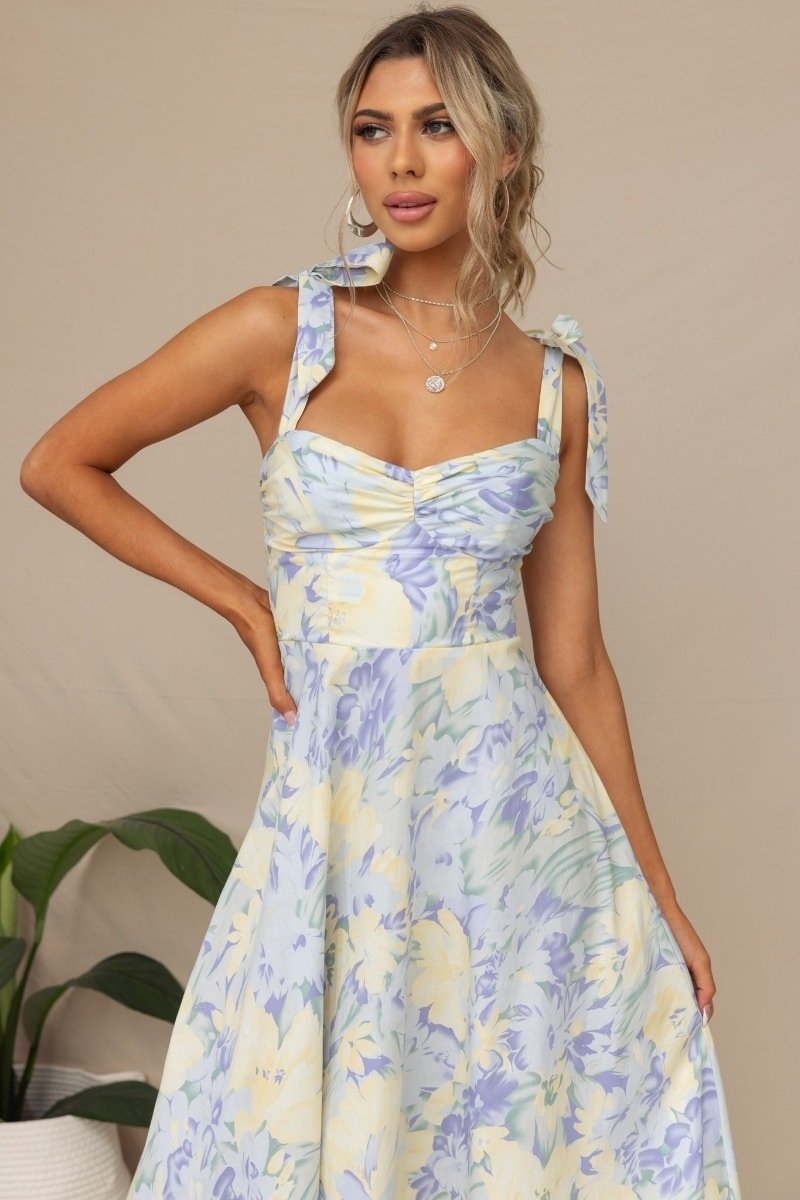 Salomé® | Printed Midi Dress With Straps