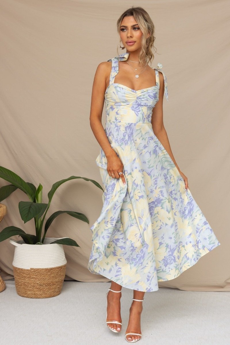 Otilia® | Printed Midi Dress With Straps