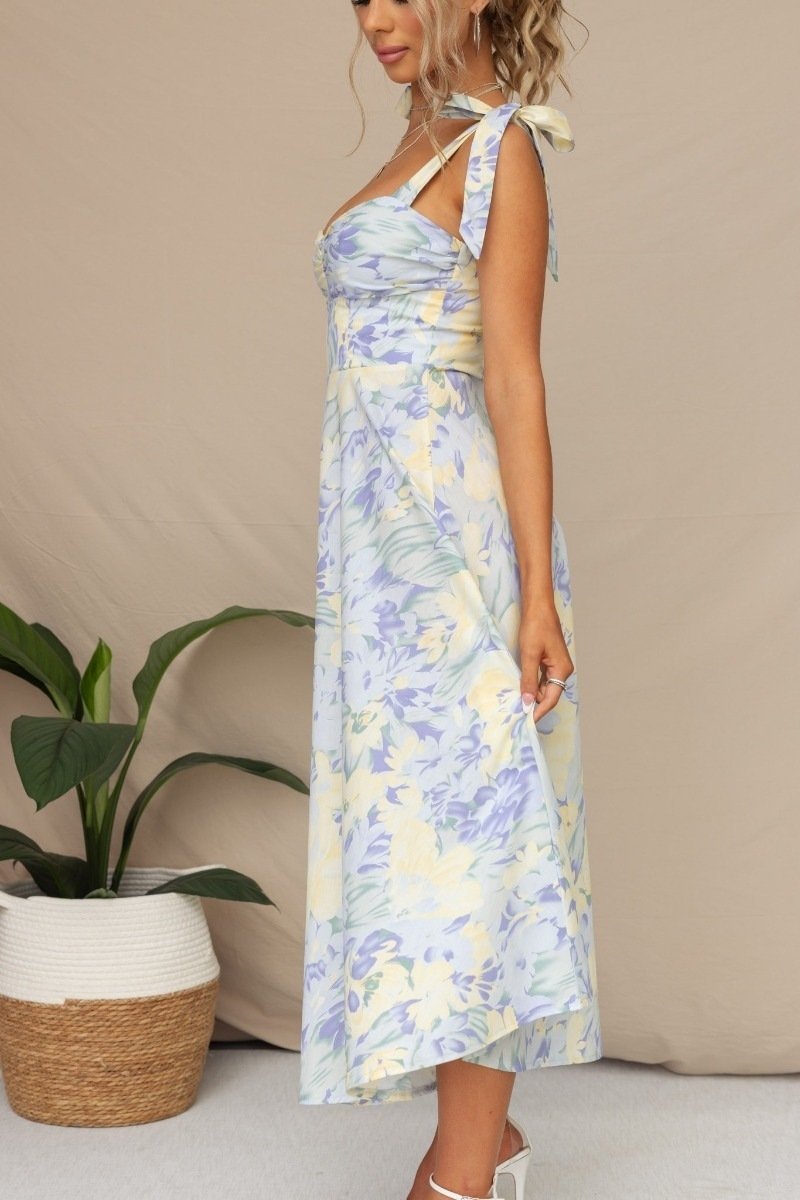 Yamel® | Printed Midi Dress With Straps